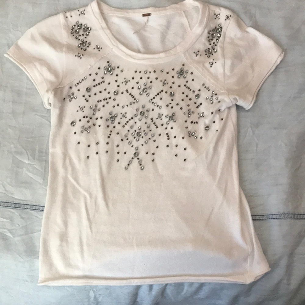 Free people embellished tee